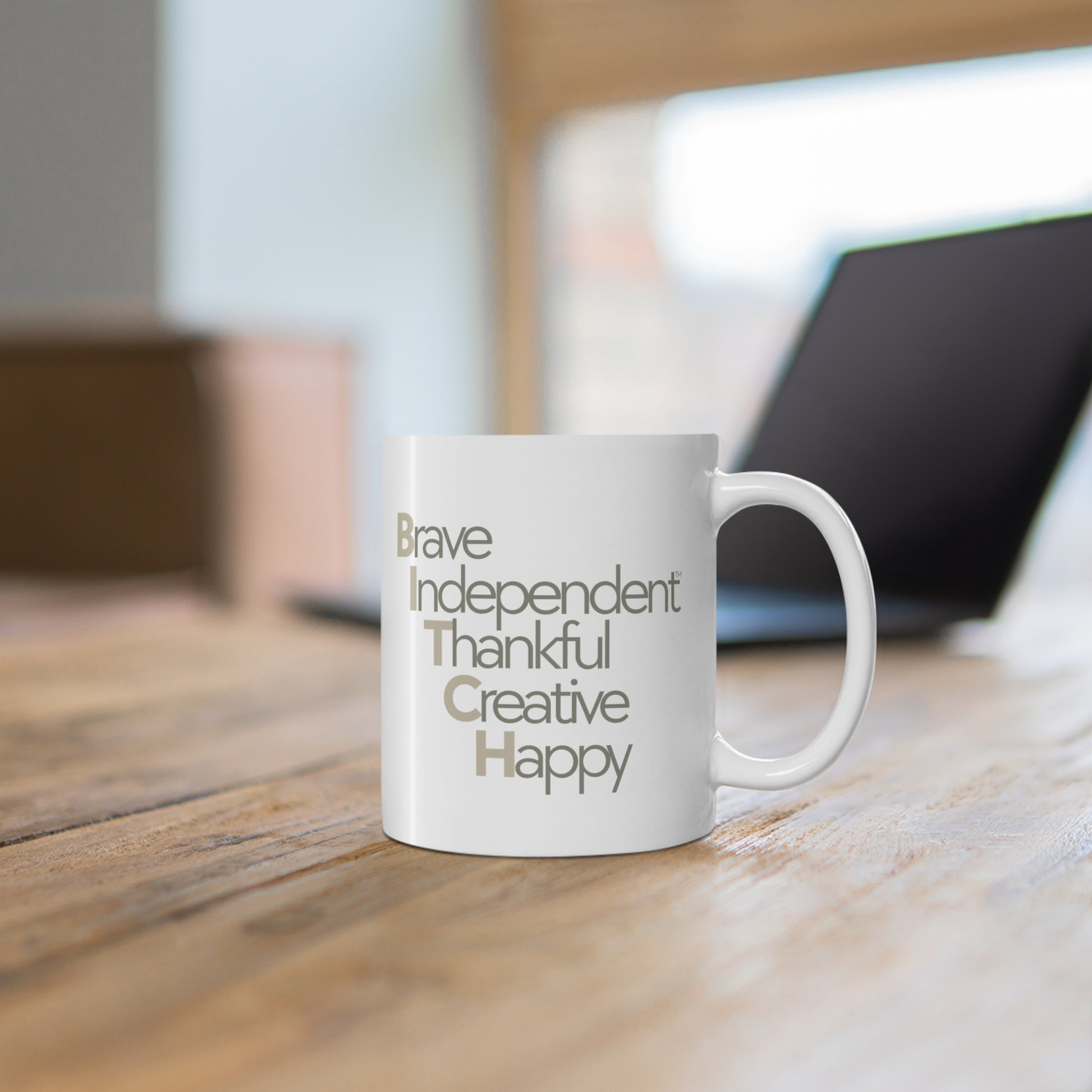 C5 Mug - Brave, Independent, Thankful, Creative, Happy