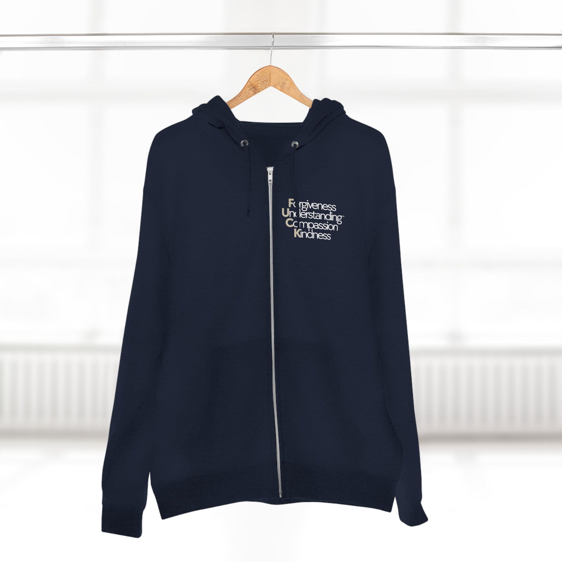 Unisex Zip Hoodie - Forgiveness Understanding Compassion Kindness