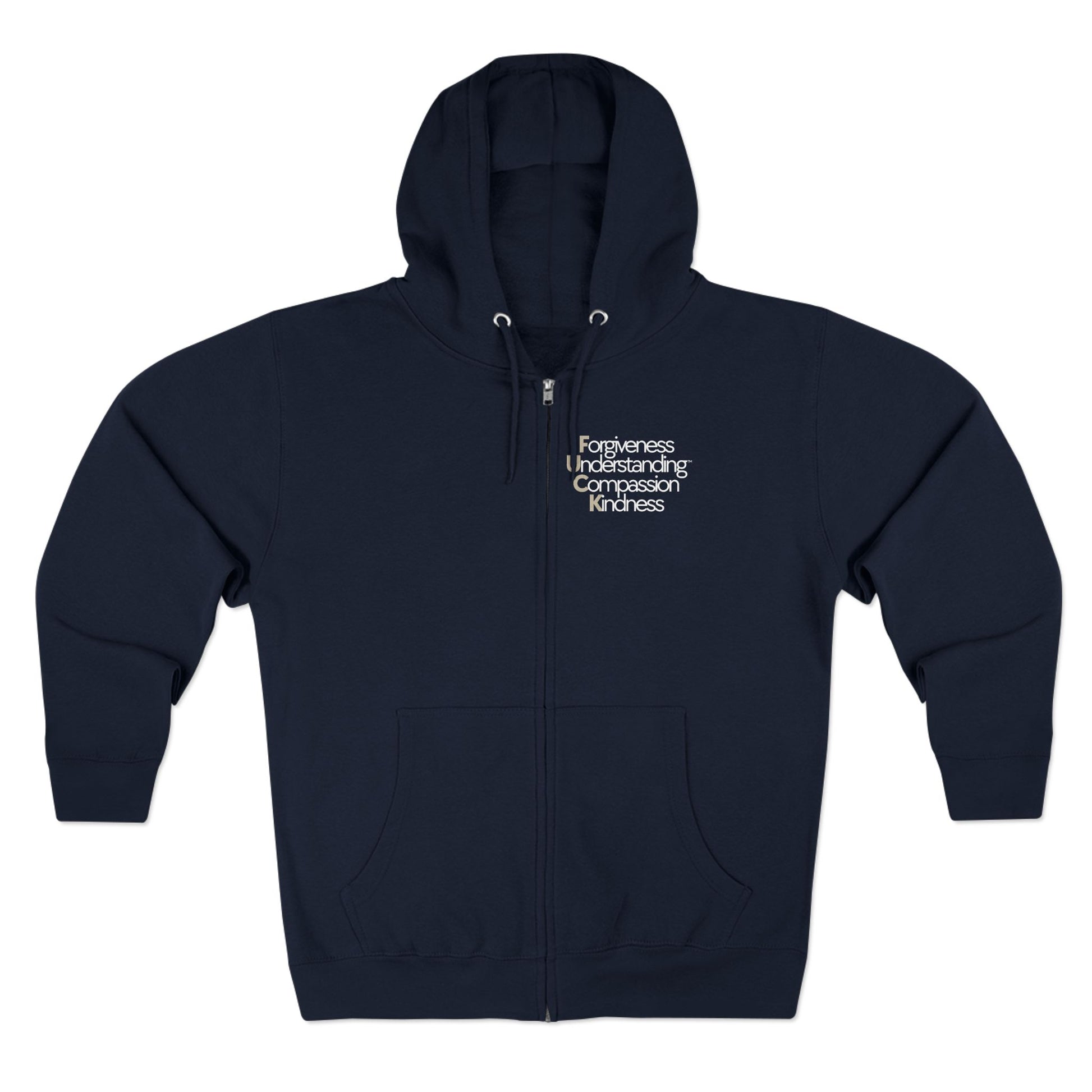 Unisex Zip Hoodie - Forgiveness Understanding Compassion Kindness