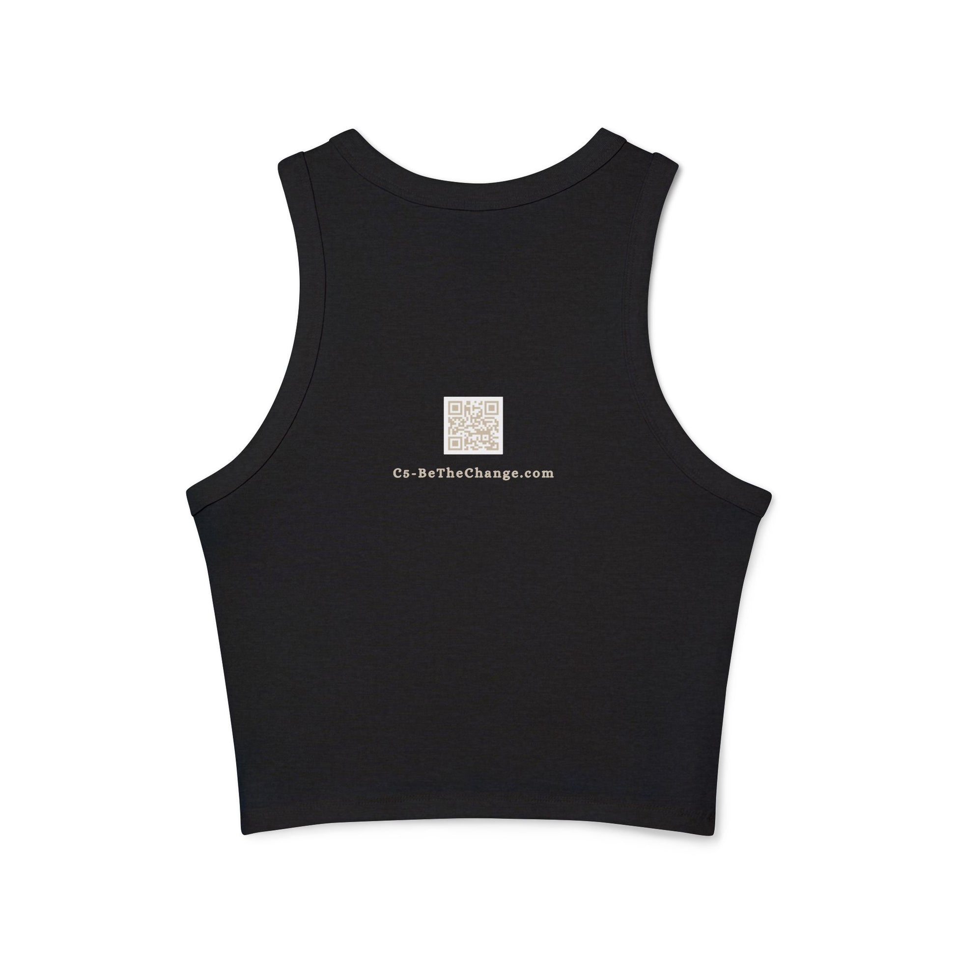 Racer Back Ribbed Micro Tank - Brave, Independent, Thankful, Creative, Happy