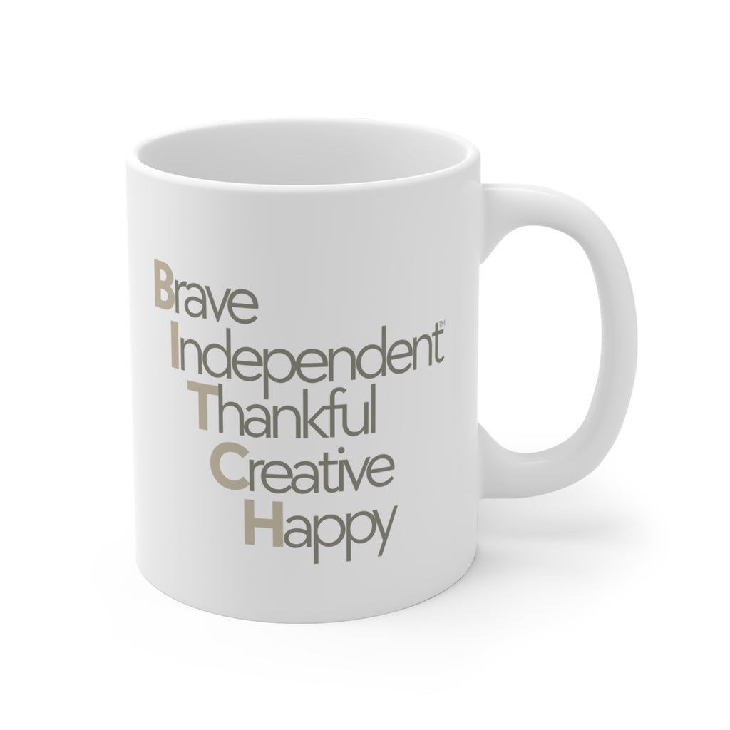 C5 Mug - Brave, Independent, Thankful, Creative, Happy