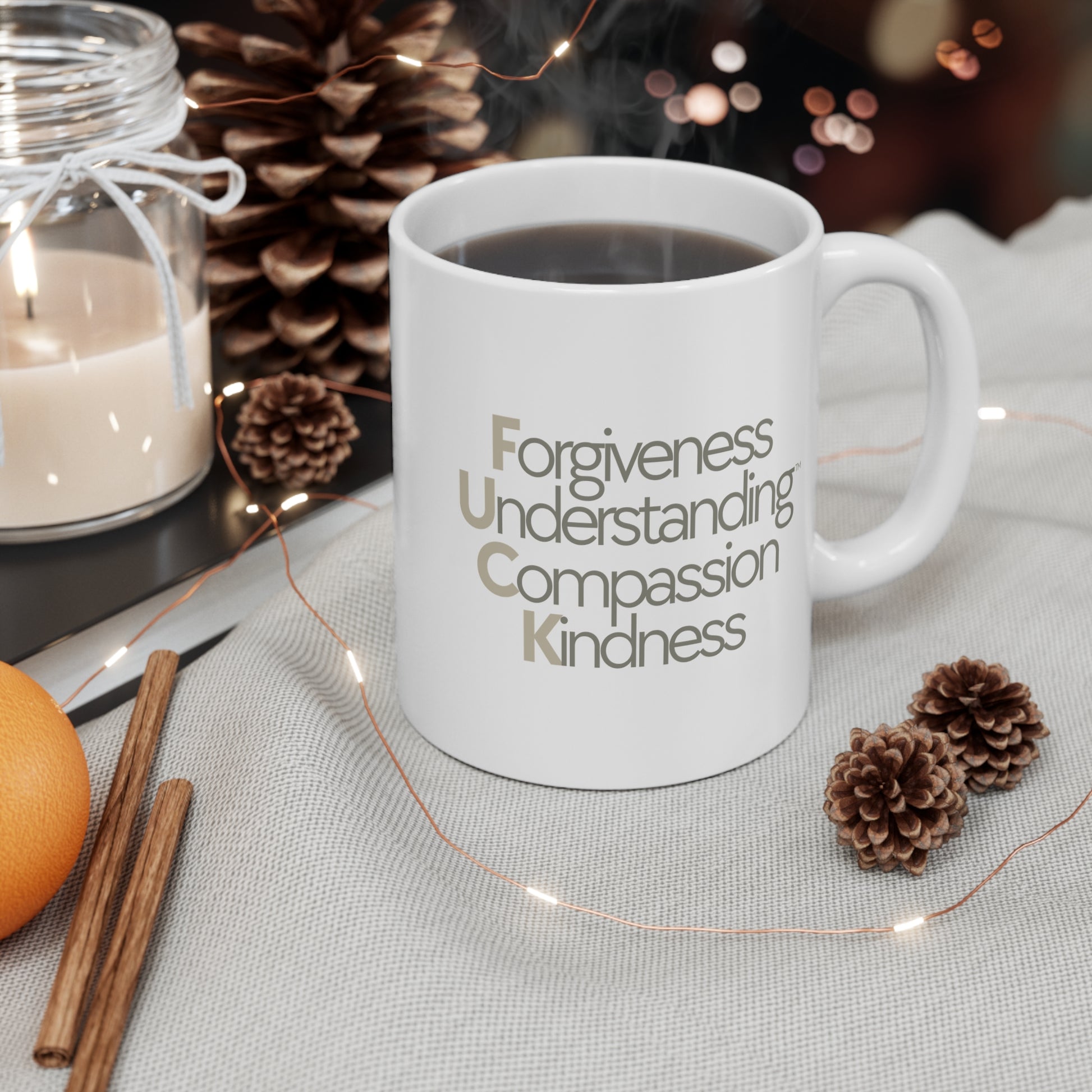 C5 Mug - Forgiveness, Understanding, Compassion, Kindness