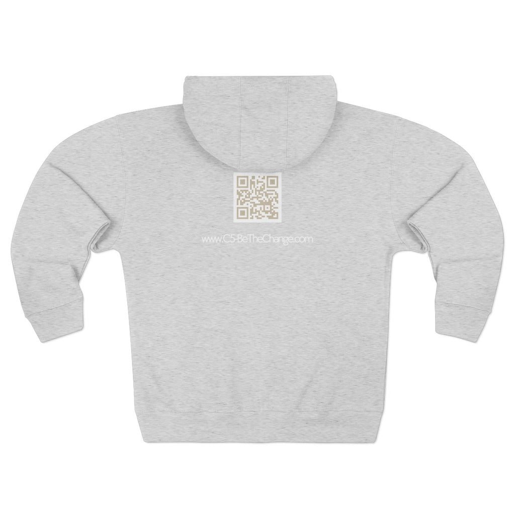 Unisex Zip Hoodie — Brave, Independent, Thankful, Creative, Happy