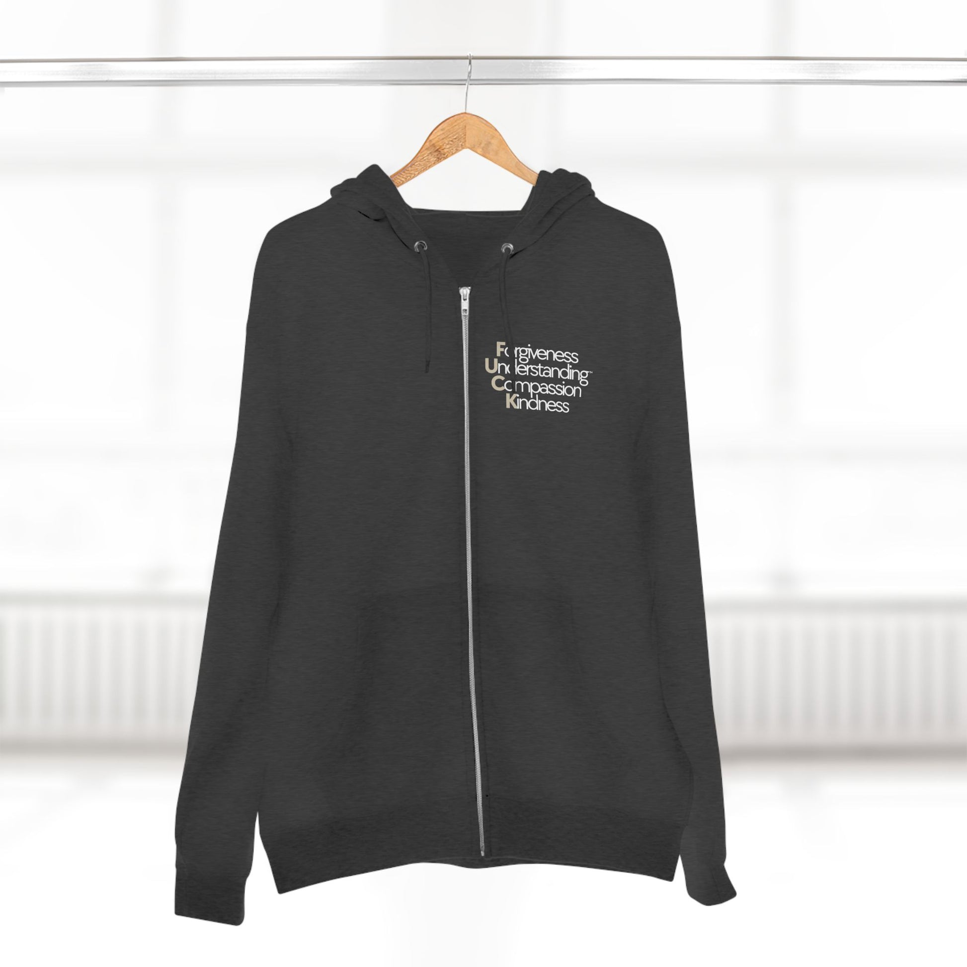Unisex Zip Hoodie - Forgiveness Understanding Compassion Kindness