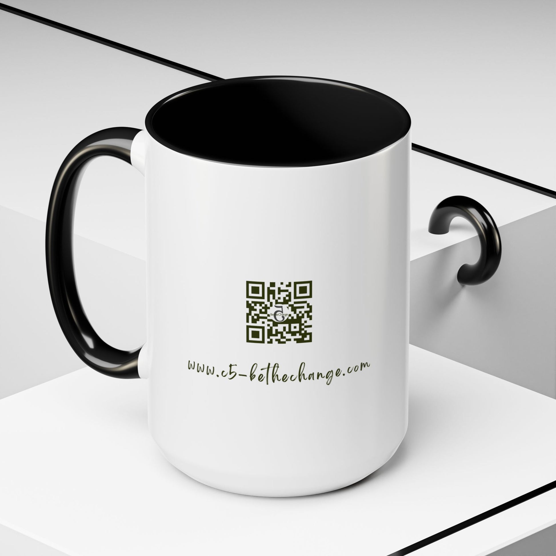 Tall Coffee Mug - Brave, Independent. Thankful, Creative, Happy - 15oz