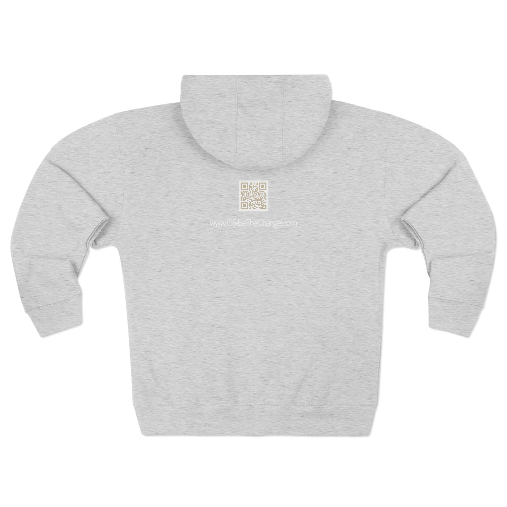 Unisex Zip Hoodie — Brave, Independent, Thankful, Creative, Happy