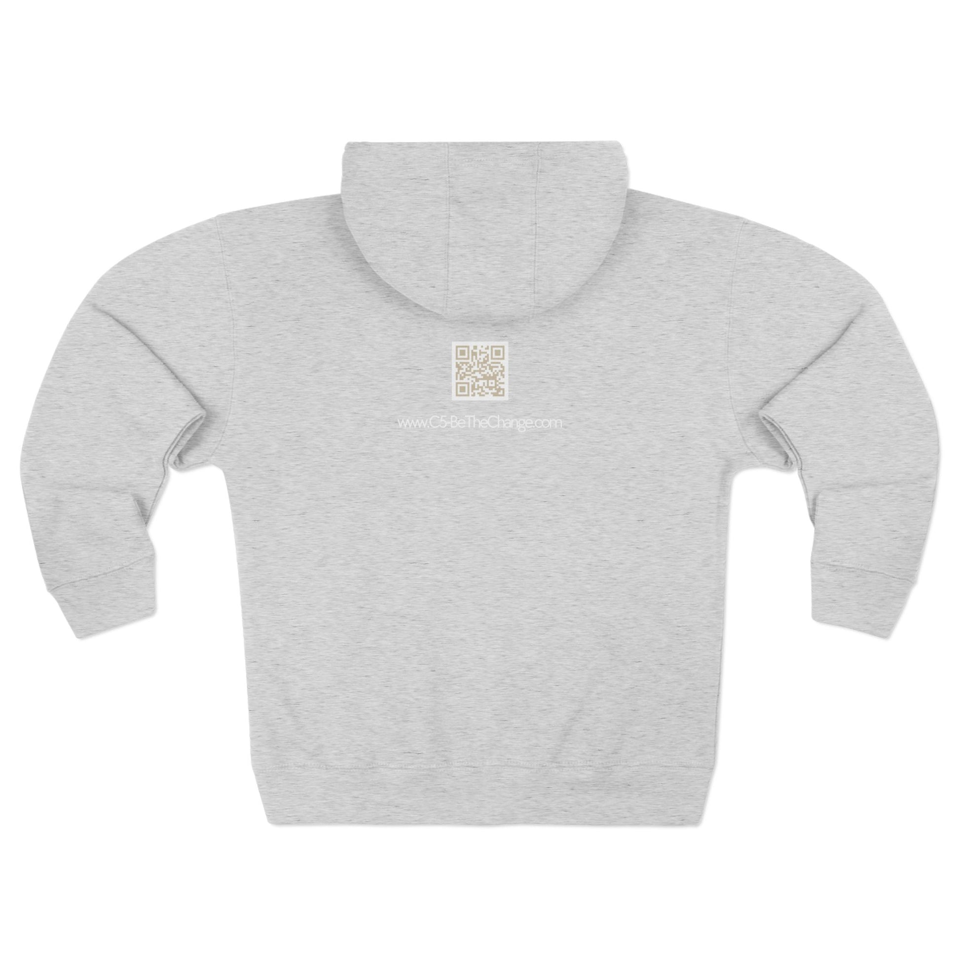 Unisex Zip Hoodie — Brave, Independent, Thankful, Creative, Happy