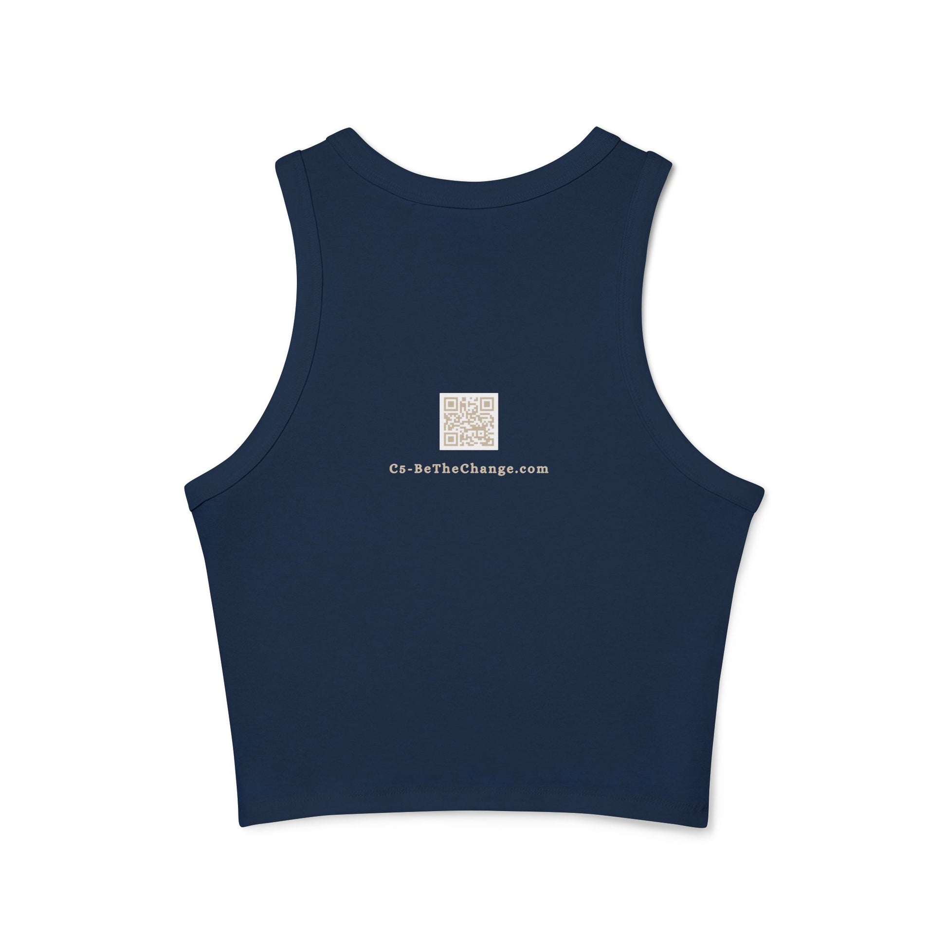 Racer Back Ribbed Micro Tank - Brave, Independent, Thankful, Creative, Happy