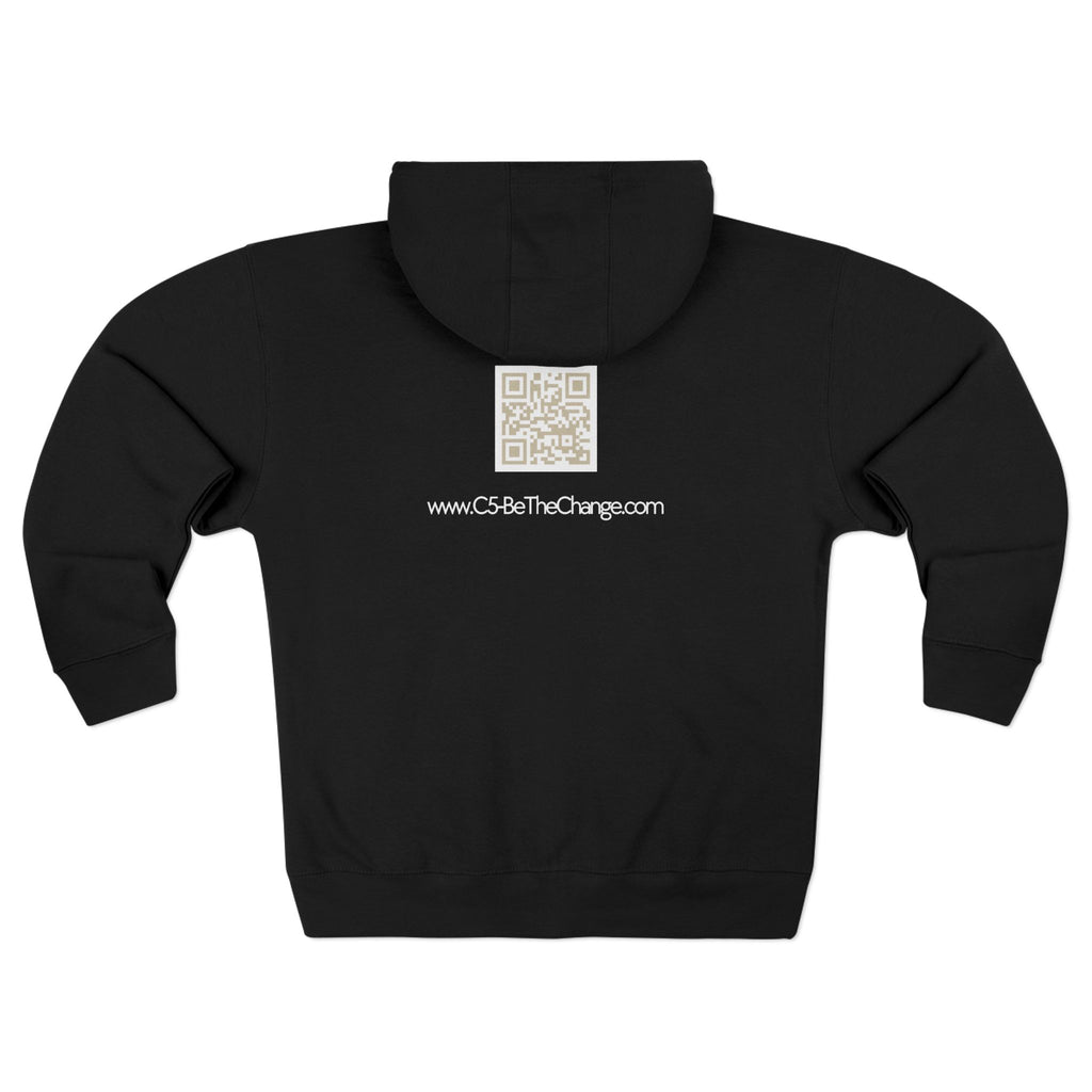 Unisex Zip Hoodie — Brave, Independent, Thankful, Creative, Happy