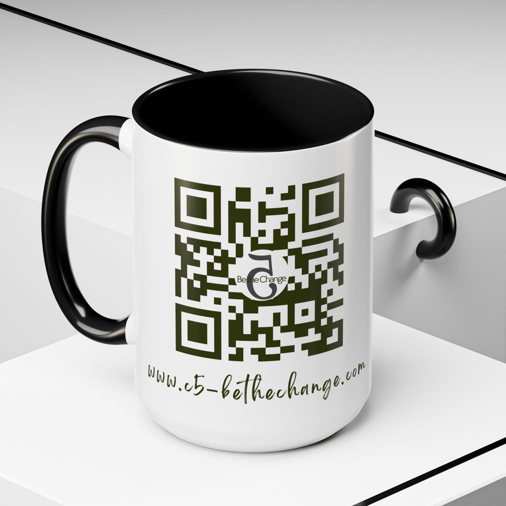 Tall Coffee Mug - Brave, Independent. Thankful, Creative, Happy - 15oz